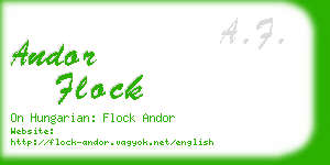andor flock business card